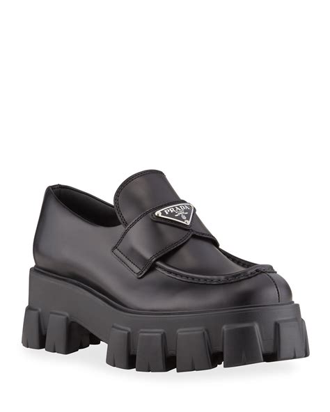 prada platform loafer|clearance prada loafers.